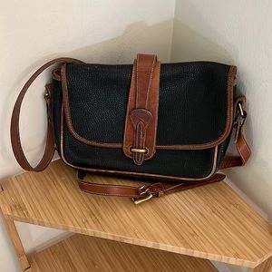 Navy and brown vintage Dooney & Bourke bag